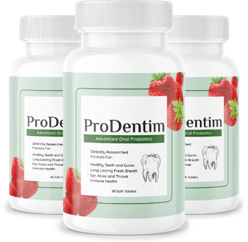 Three bottles of ProDentim with two bonus e-books